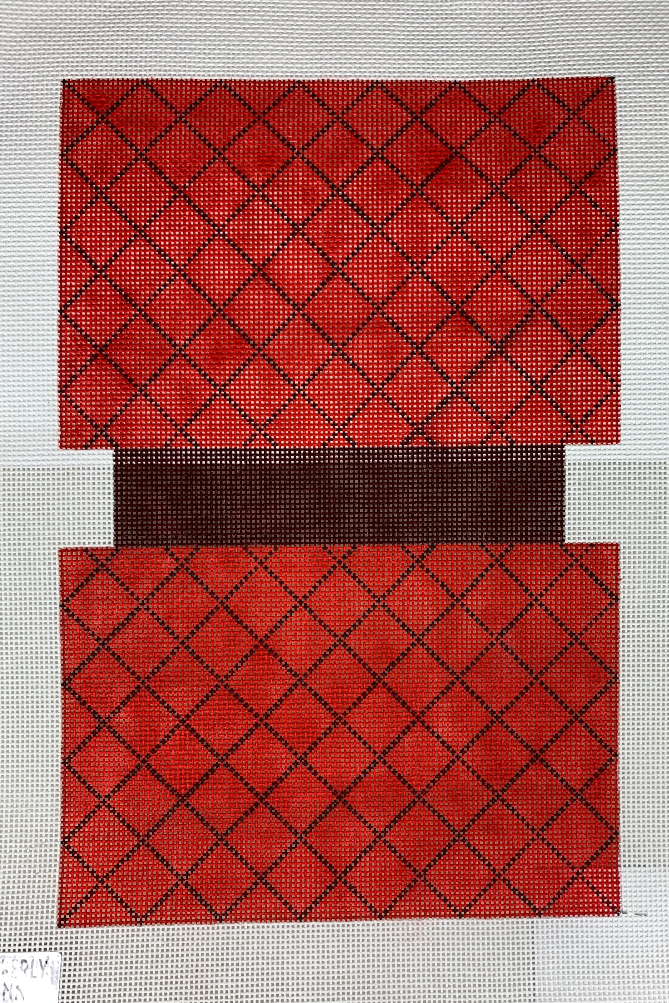 * Kimberly Ann Needlepoint 315 MB 15C Quilted Bag, Red
