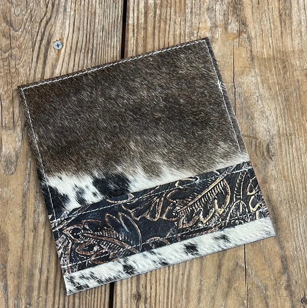 088 Checkbook Cover - Black & White w/ Autumn Ash