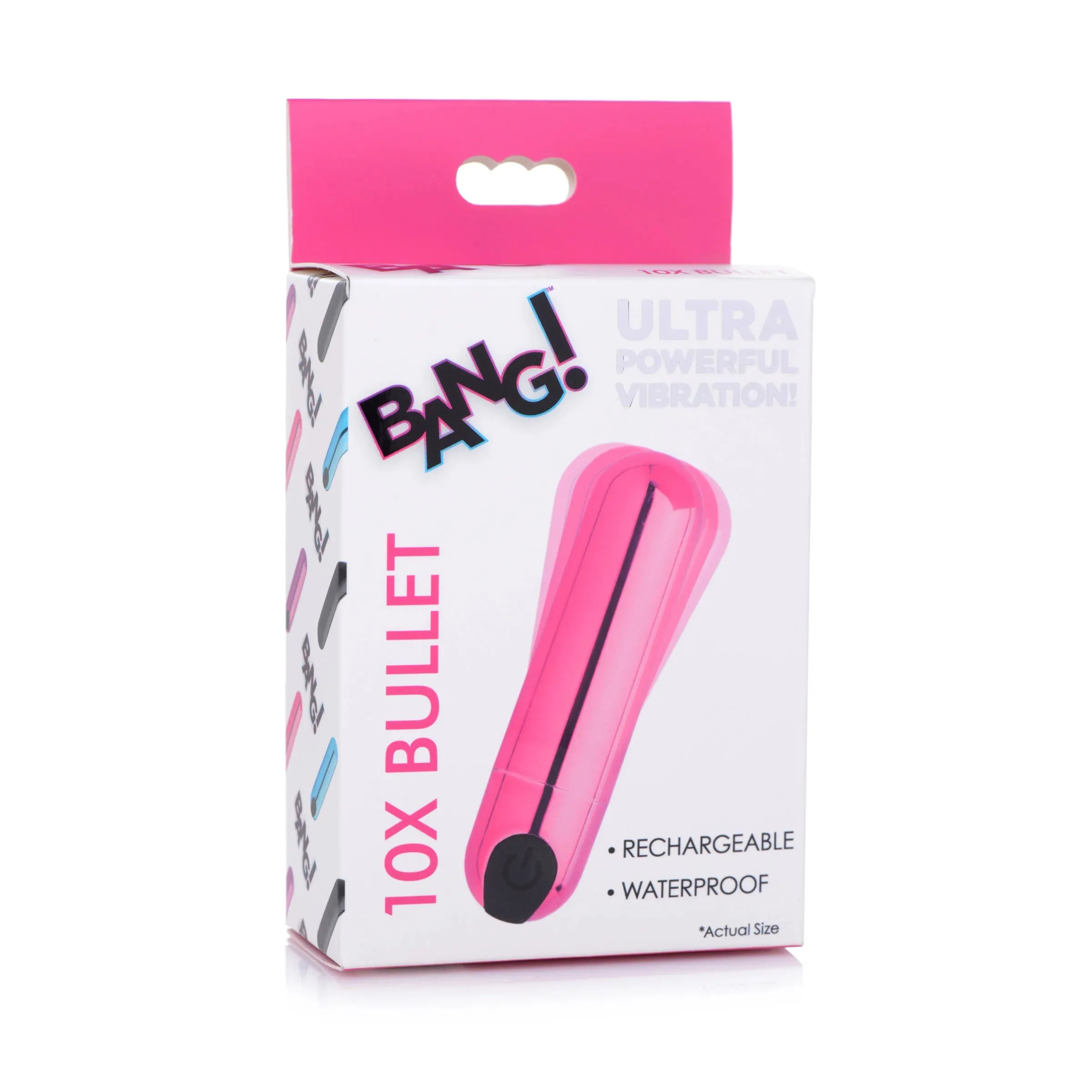 10X Rechargeable Vibrating Metallic Bullet - Pink