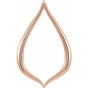 14K Rose Gold Freeform Pendant