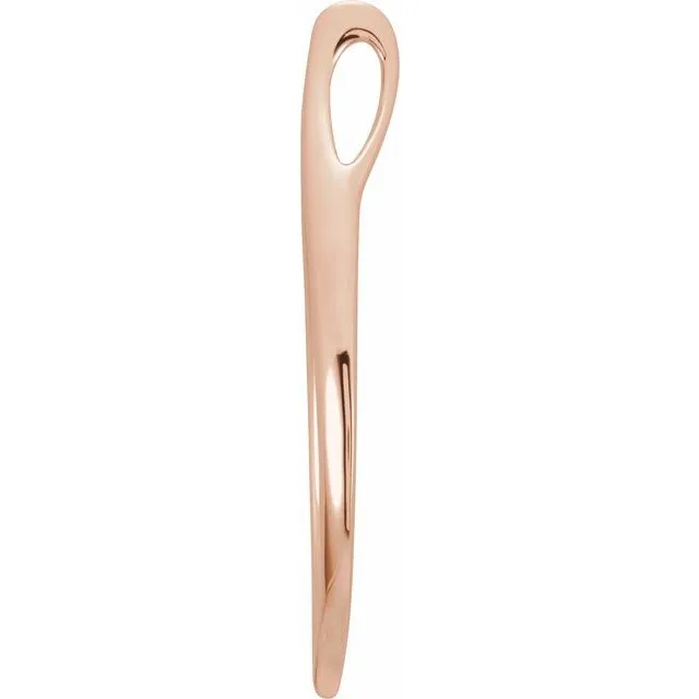 14K Rose Gold Freeform Pendant