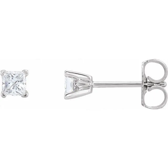 14K White Gold 1/3 CTW Natural Diamond Earrings