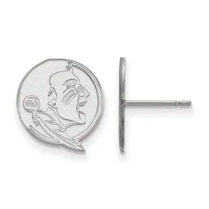 14k White Gold Florida State University Small Post Earrings