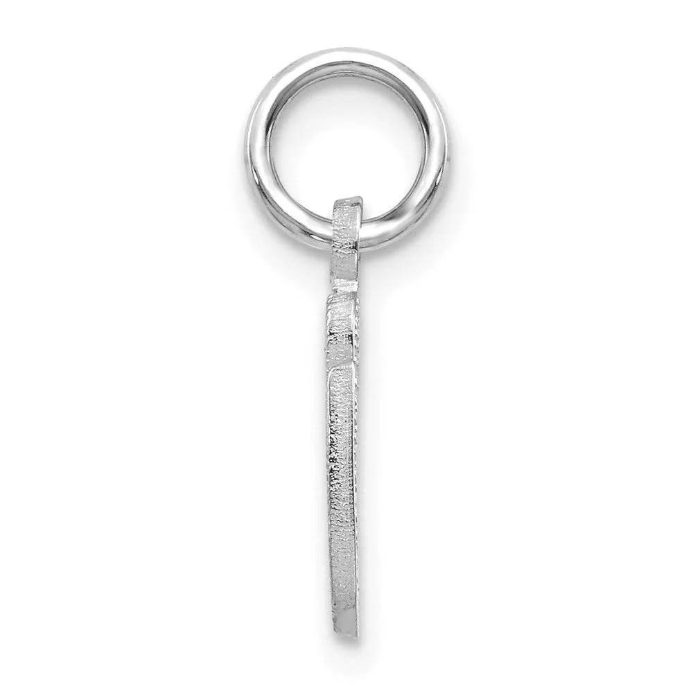 14k White Gold White Gold Casted Script Letter G Initial Charm