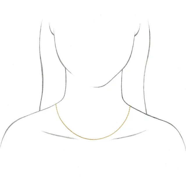 14K Yellow 2.7 mm Mirror Link 18" Chain