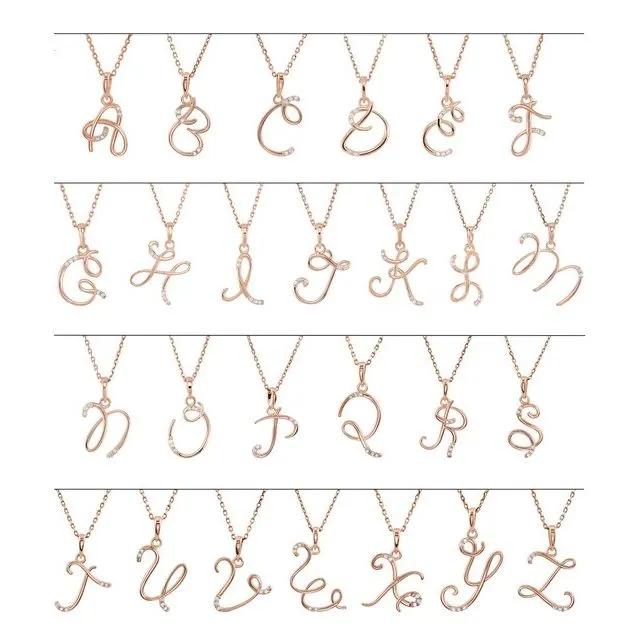 14K Yellow Gold .025 CTW Diamond Initial L Pendant
