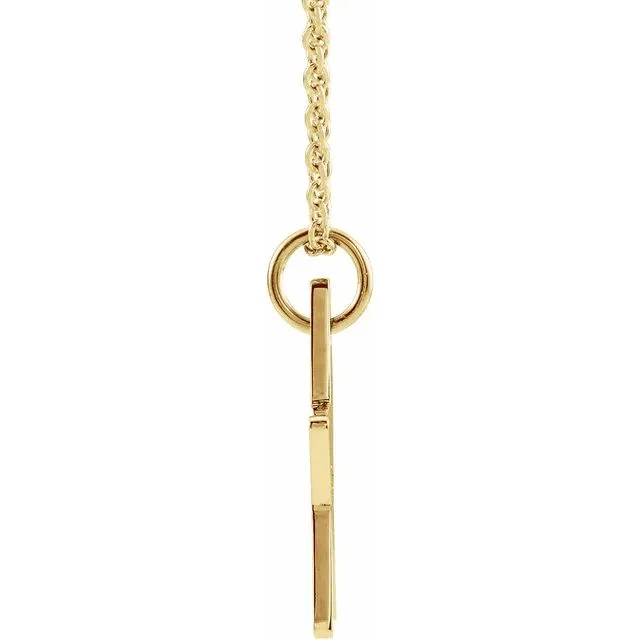 14K Yellow Gold 12x12 mm Star 16-18" Necklace