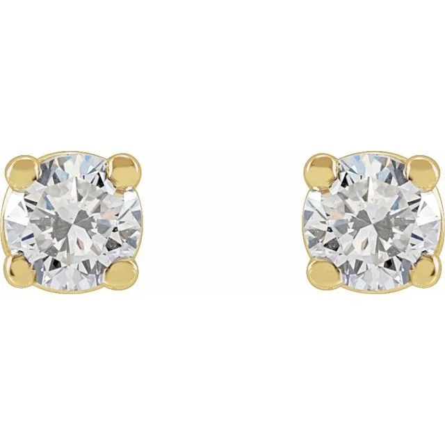 14K Yellow Gold 1/4 CTW Lab-Grown Diamond Stud Earrings
