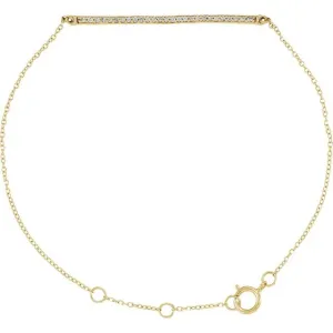 14K Yellow Gold 1/6 CTW Natural Diamond 6-8" Bracelet