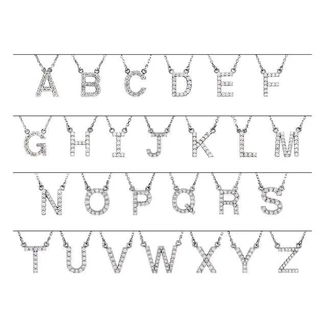 14K Yellow Gold 1/6 CTW Natural Diamond Initial Q 16" Necklace