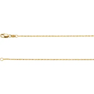 14k Yellow Gold 1mm Raso 24" Chain