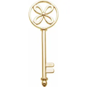 14K Yellow Gold 43x14.25 mm Key Pendant