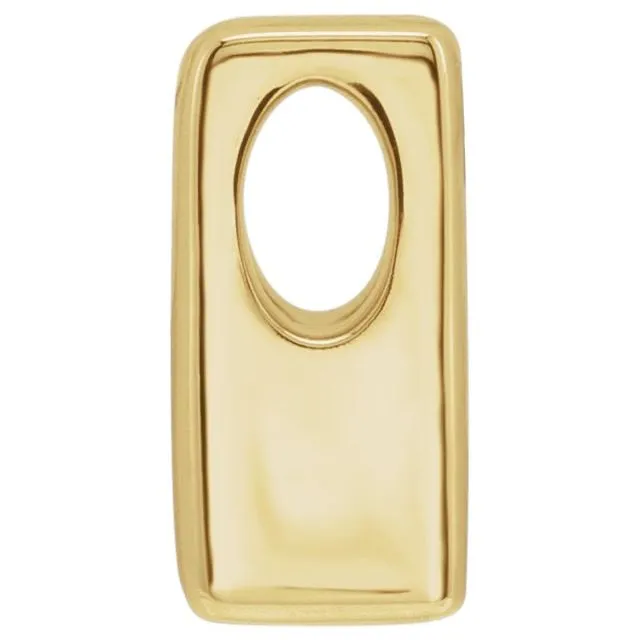 14K Yellow Gold Block Initial A Slide Pendant