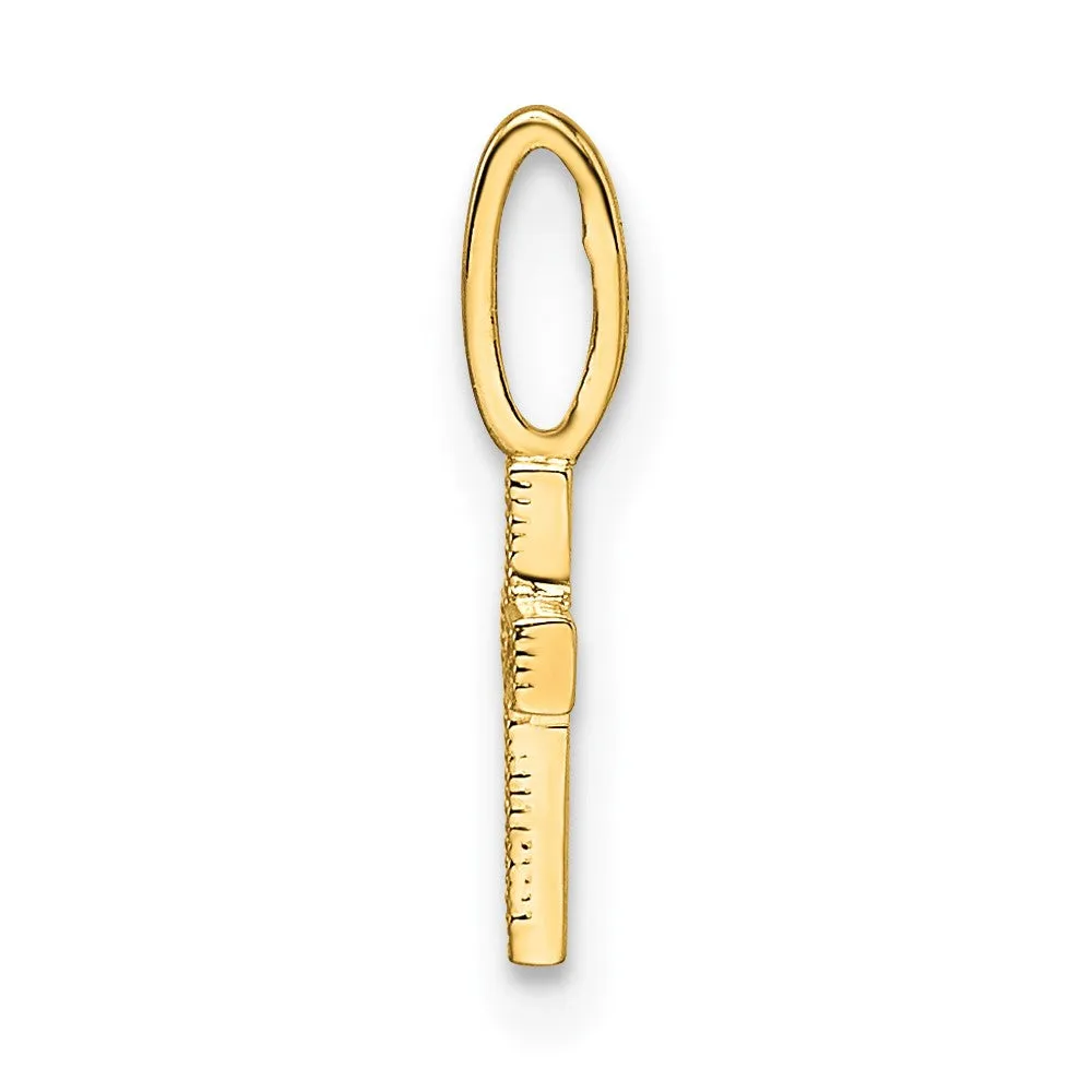 14k Yellow Gold CZ Cross Pendant