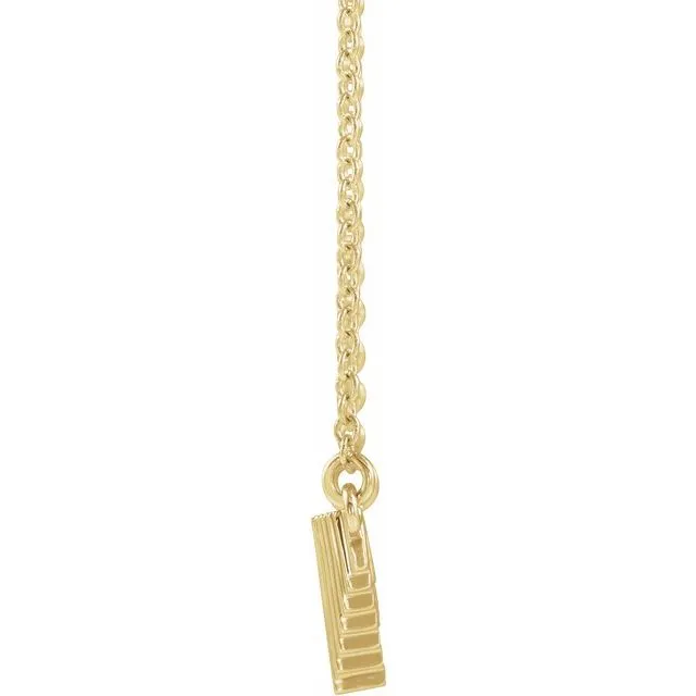 14K Yellow Gold Geometric 18" Necklace