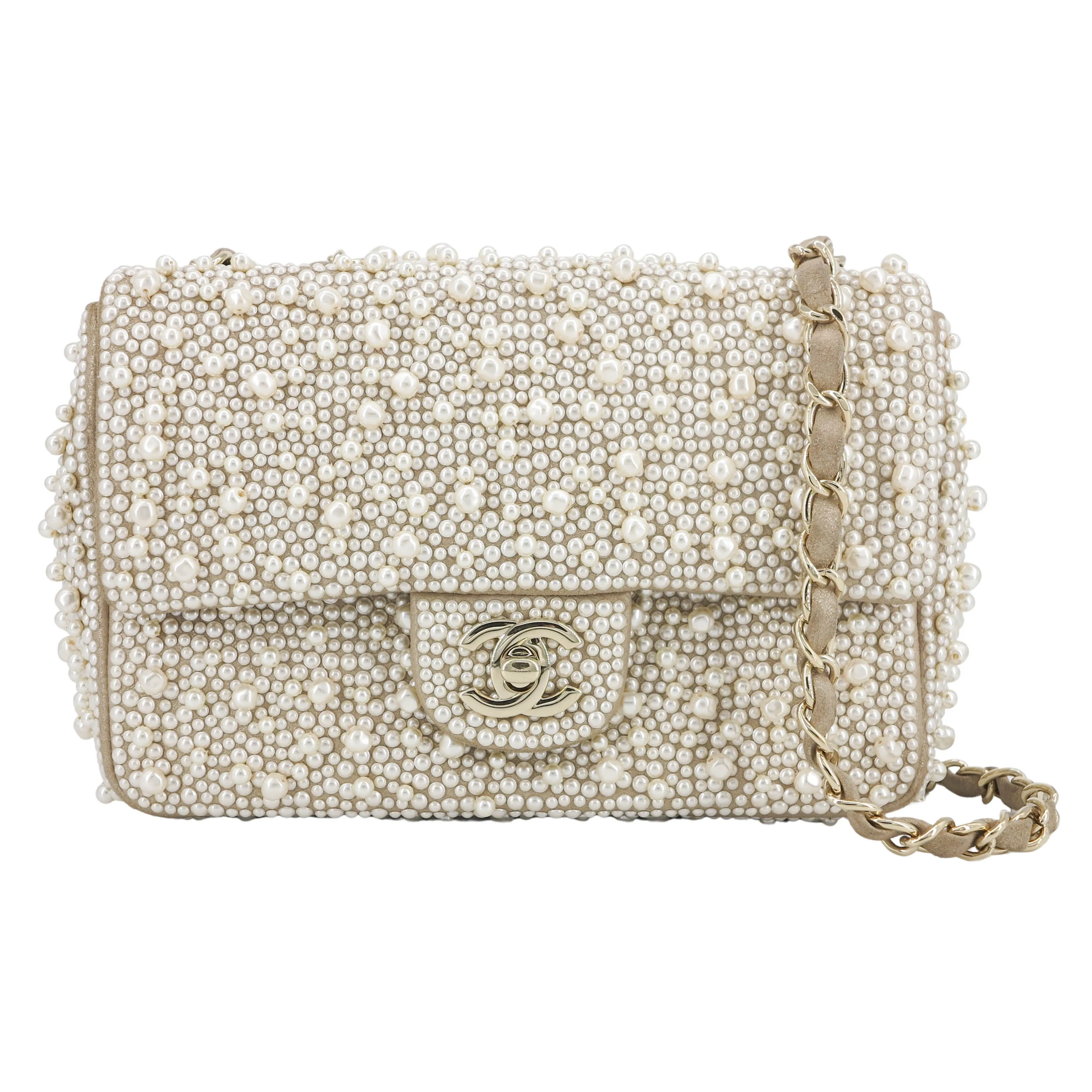 17A Ritz Pearl Mini Flap Bag