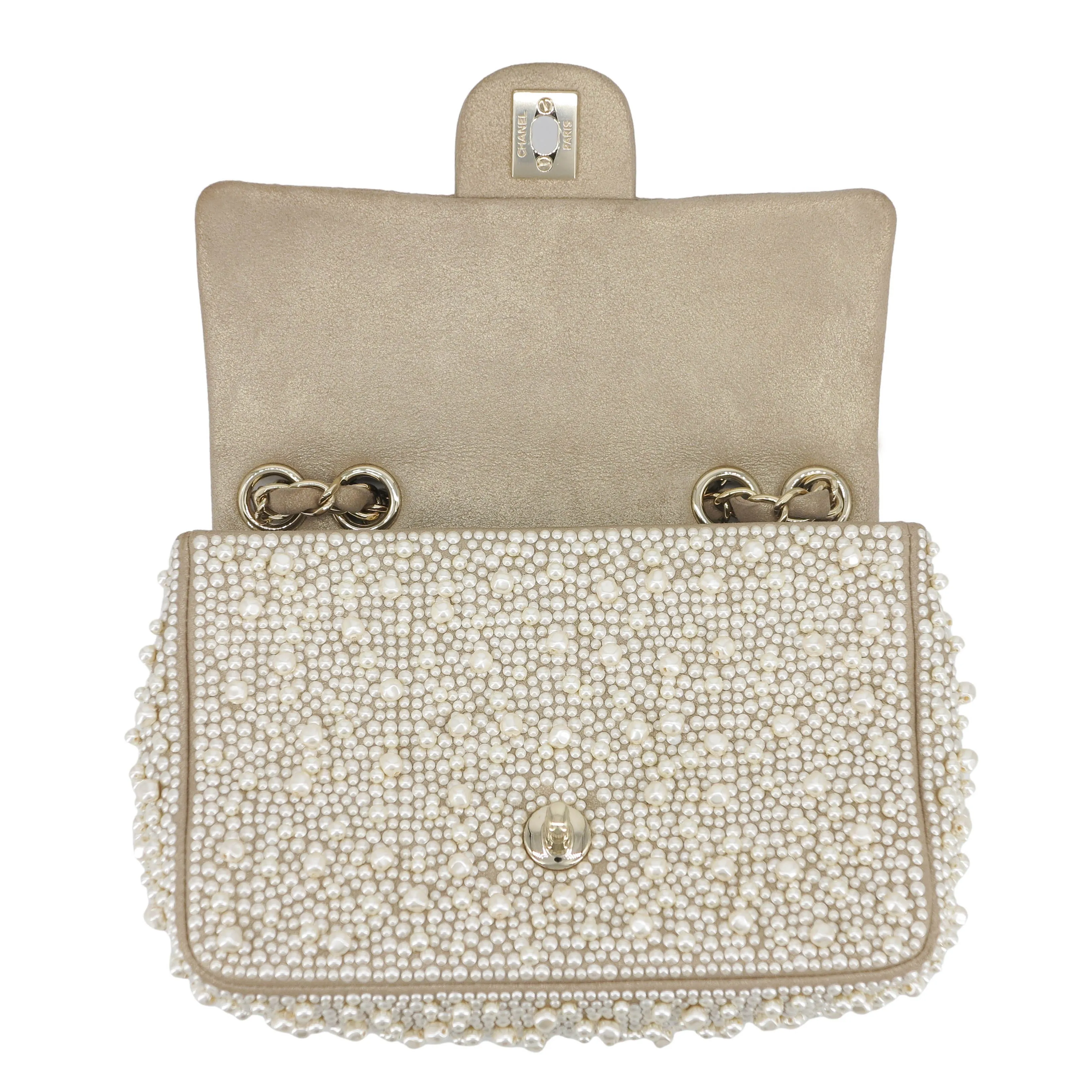 17A Ritz Pearl Mini Flap Bag
