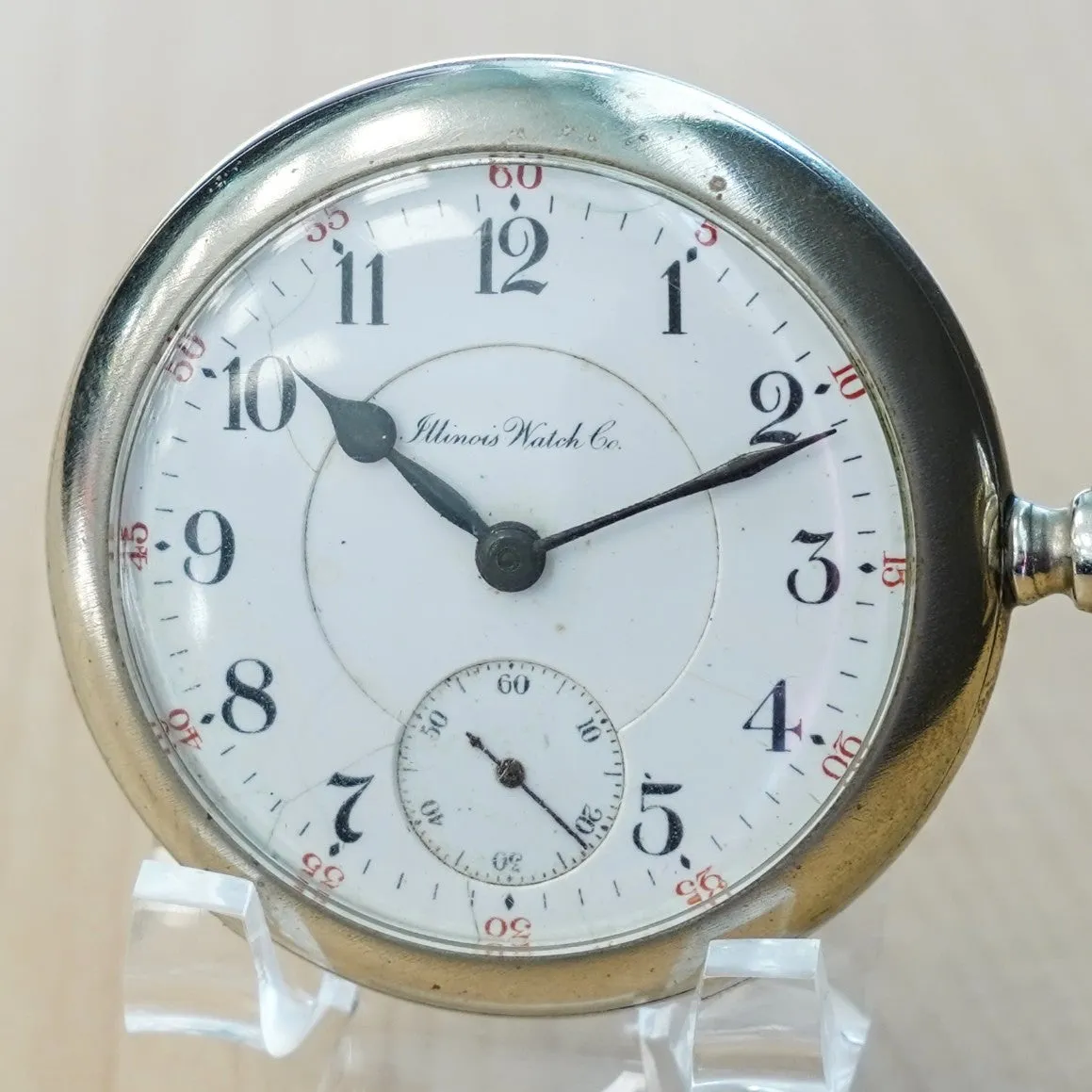 1912 ILLINOIS Pocket Watch Openface 18s Grade 69 Lever Set 17 Jewels Vintage Timepiece