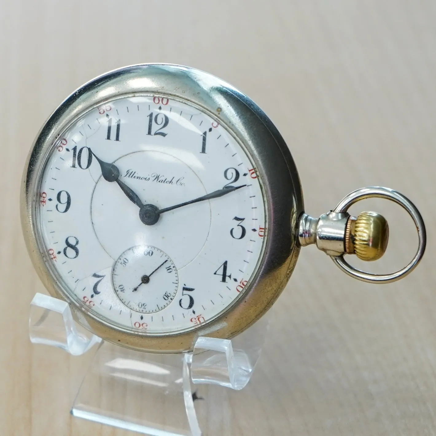 1912 ILLINOIS Pocket Watch Openface 18s Grade 69 Lever Set 17 Jewels Vintage Timepiece