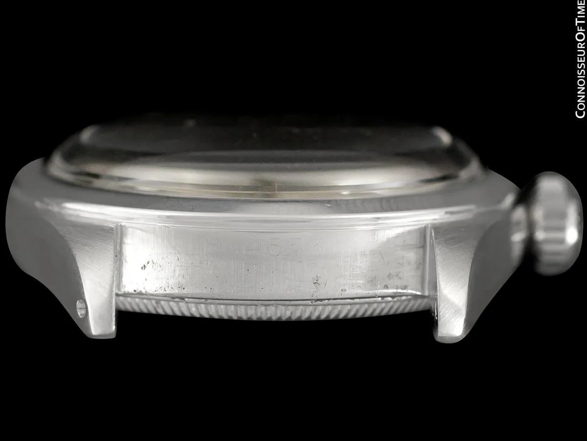 1952 Rolex Mens Vintage "Shock Resisting" Oyster Watch, Stainless Steel - Classic & Rare Design