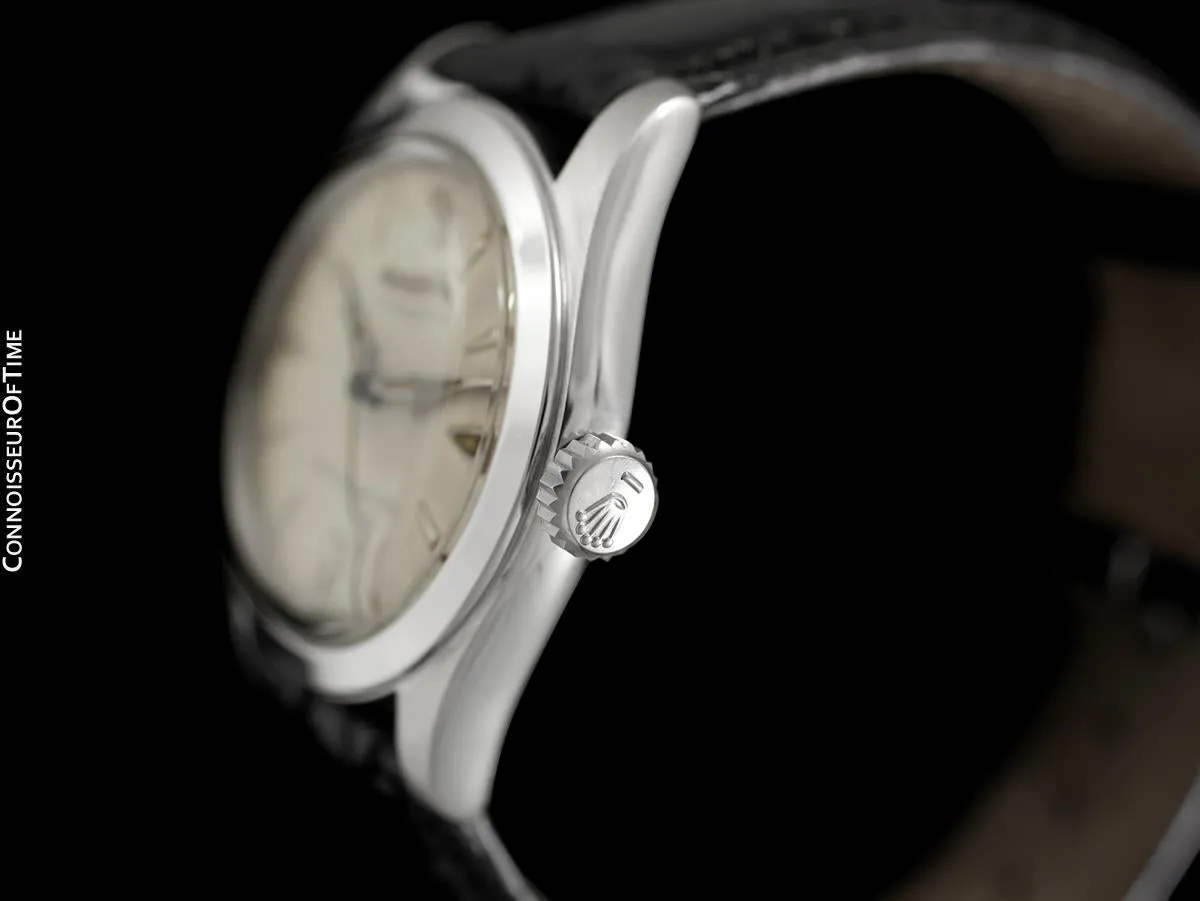 1952 Rolex Mens Vintage "Shock Resisting" Oyster Watch, Stainless Steel - Classic & Rare Design