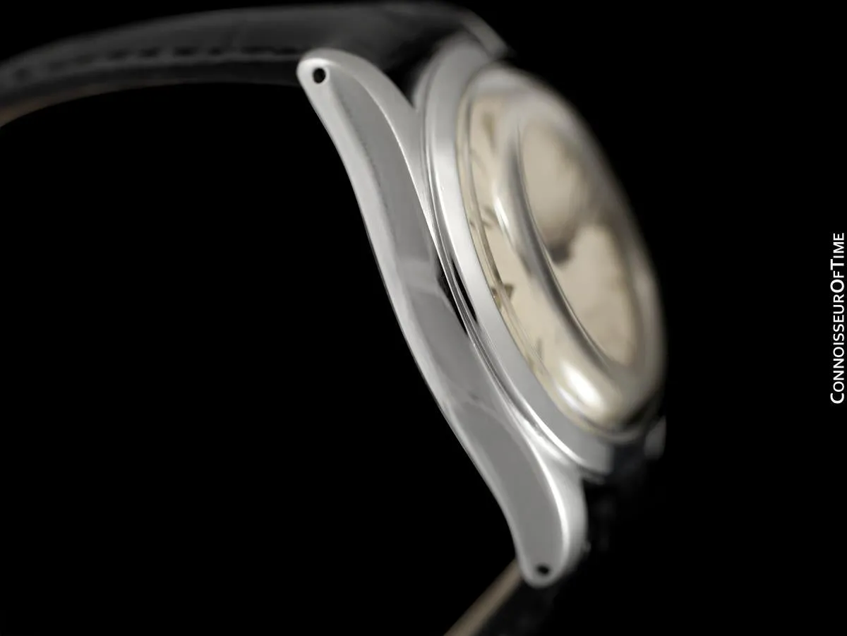 1952 Rolex Mens Vintage "Shock Resisting" Oyster Watch, Stainless Steel - Classic & Rare Design