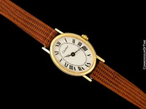 1960's Cartier Vintage Classic Ladies Handwound Watch - 14K Gold
