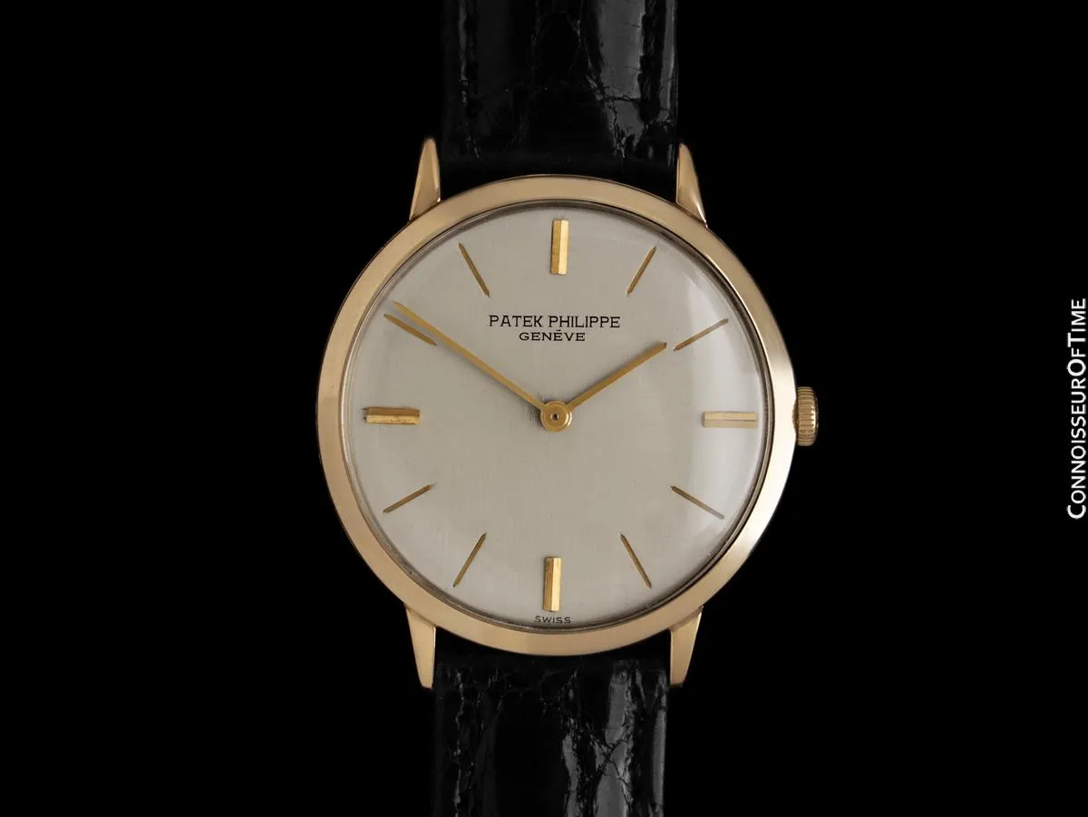 1960's Patek Philippe Vintage Mens Handwound Ref. 3468 18K Gold Dress Watch