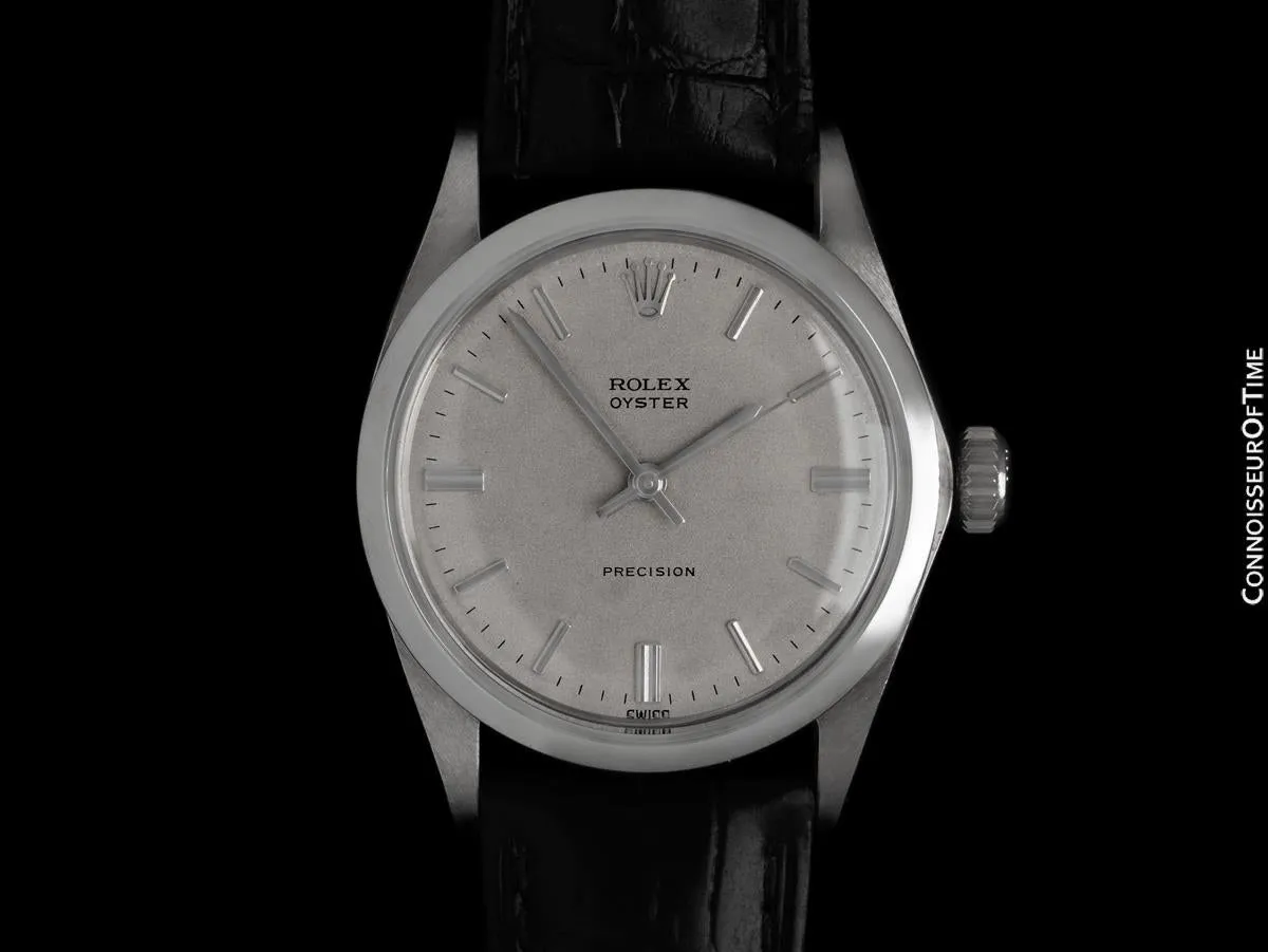 1969 Rolex Oyster Precision Classic Vintage Mens Handwound Watch - Stainless Steel