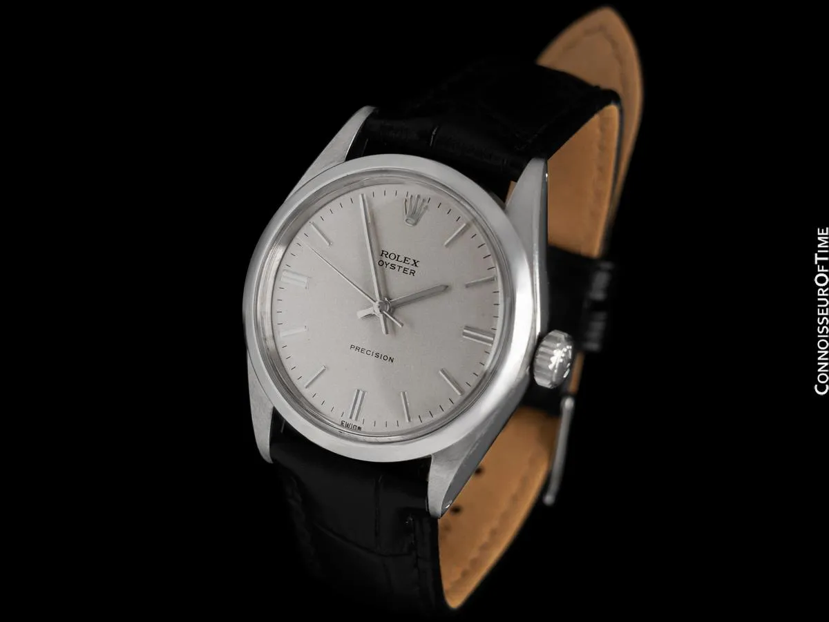 1969 Rolex Oyster Precision Classic Vintage Mens Handwound Watch - Stainless Steel
