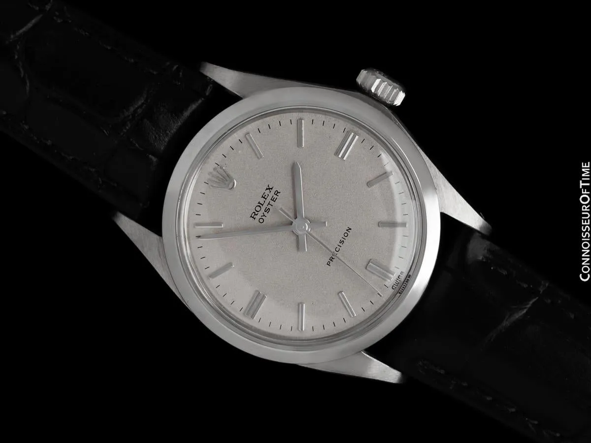 1969 Rolex Oyster Precision Classic Vintage Mens Handwound Watch - Stainless Steel