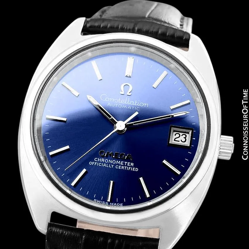 1971 Omega Constellation "C" Chronometer Vintage Mens Calendar Date Watch - Stainless Steel