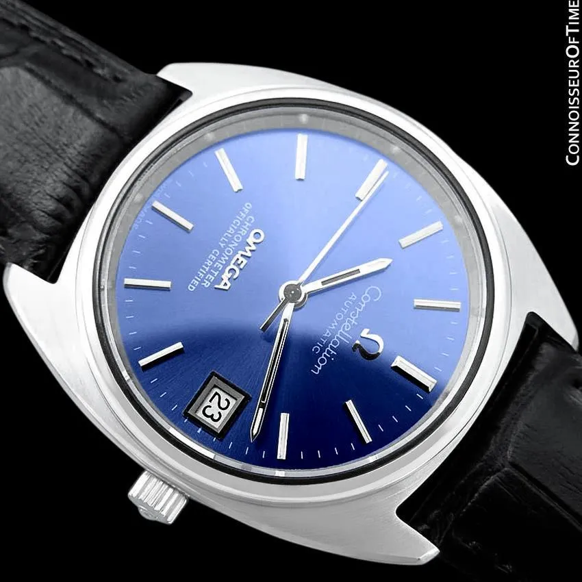 1971 Omega Constellation "C" Chronometer Vintage Mens Calendar Date Watch - Stainless Steel
