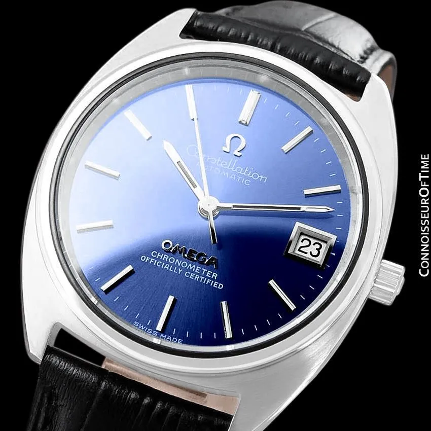 1971 Omega Constellation "C" Chronometer Vintage Mens Calendar Date Watch - Stainless Steel