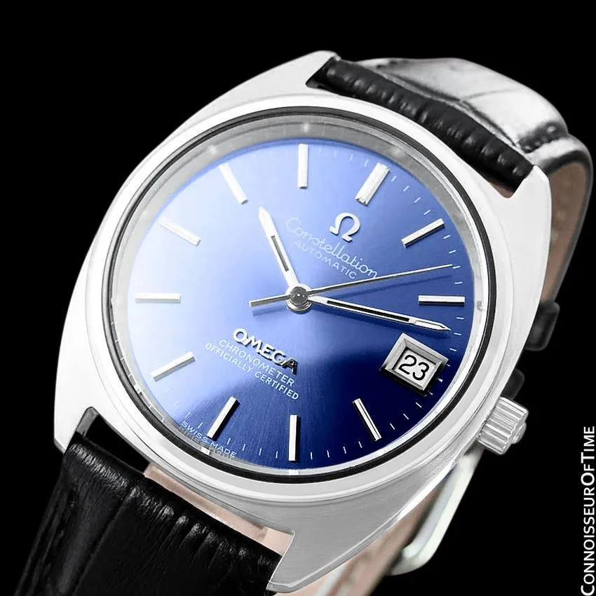 1971 Omega Constellation "C" Chronometer Vintage Mens Calendar Date Watch - Stainless Steel