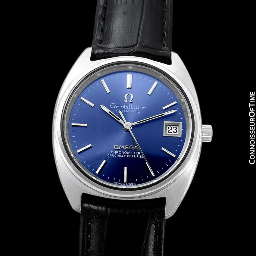 1971 Omega Constellation "C" Chronometer Vintage Mens Calendar Date Watch - Stainless Steel