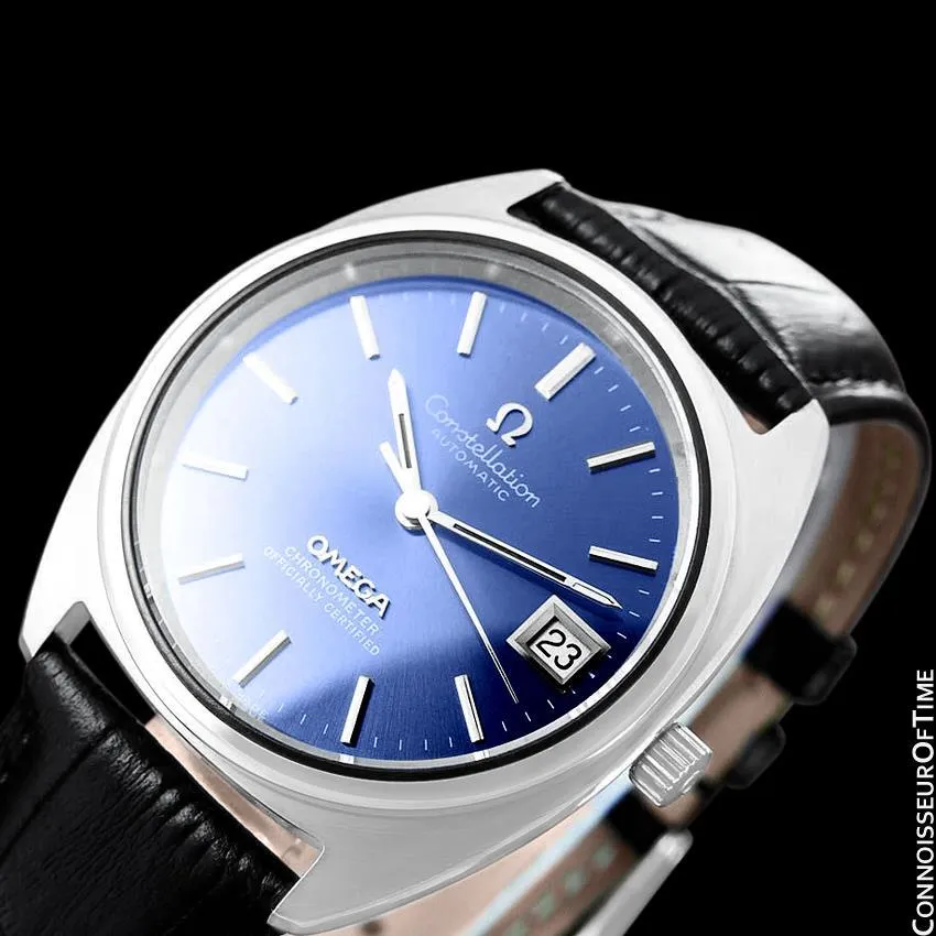1971 Omega Constellation "C" Chronometer Vintage Mens Calendar Date Watch - Stainless Steel