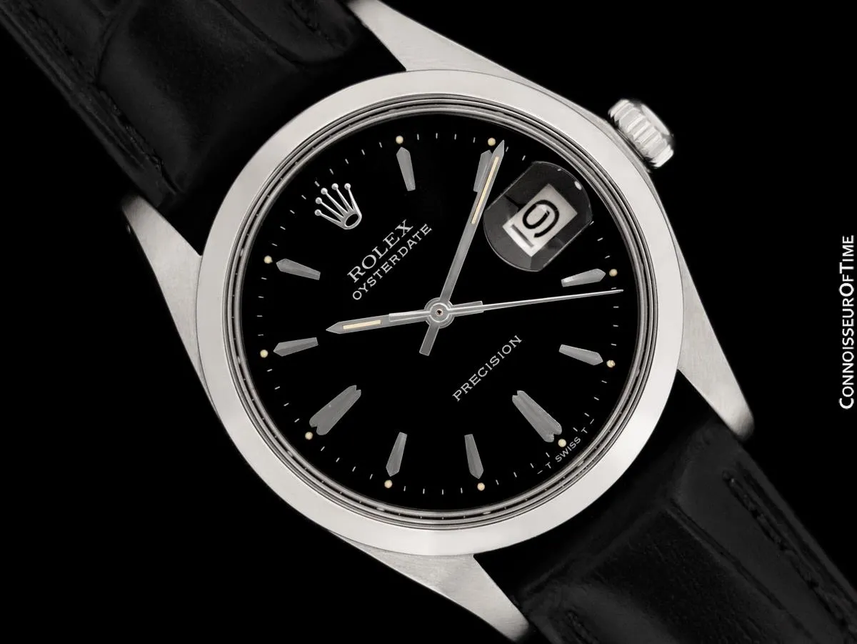 1971 Rolex Oysterdate Vintage Mens Watch with Date - Stainless Steel