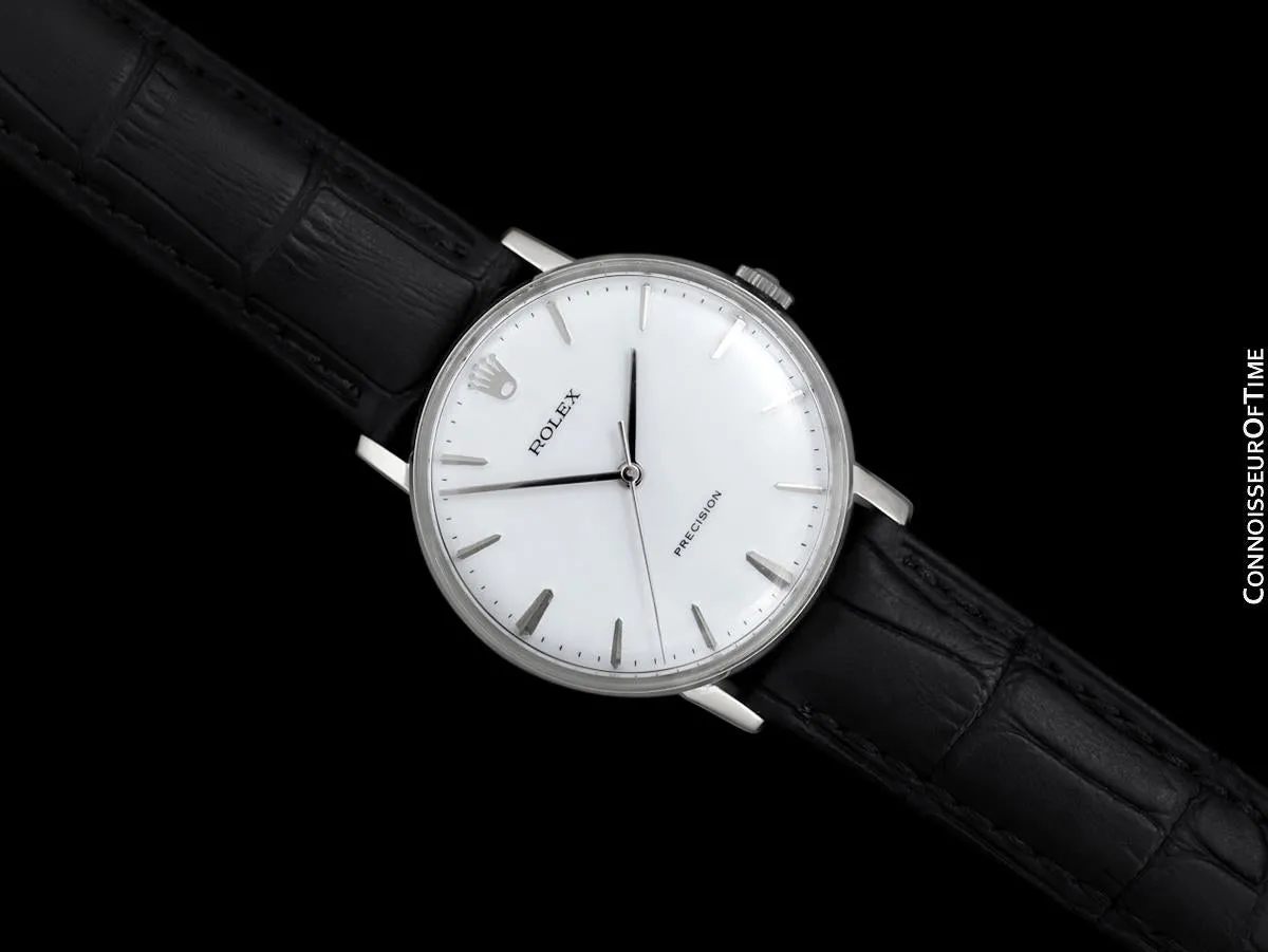 1973 Rolex Precision Vintage Mens Ref. 3411 Dress Watch - Stainless Steel