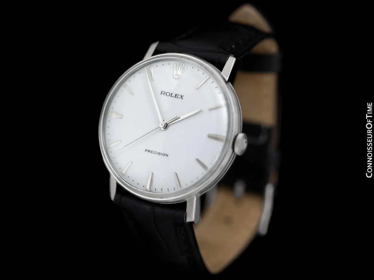 1973 Rolex Precision Vintage Mens Ref. 3411 Dress Watch - Stainless Steel