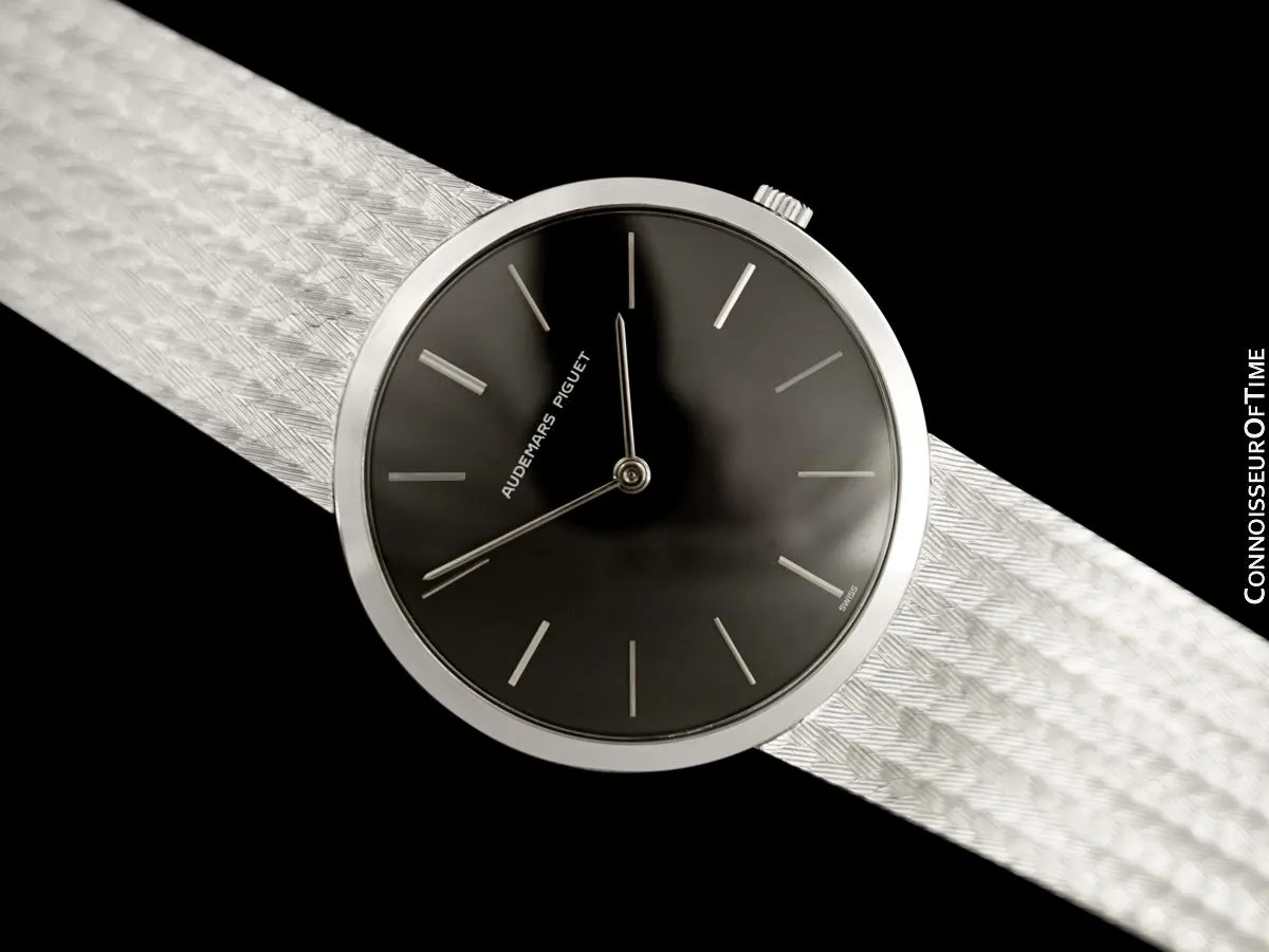 1974 Audemars Piguet Vintage Mens Thin Dress Bracelet Watch - 18K White Gold