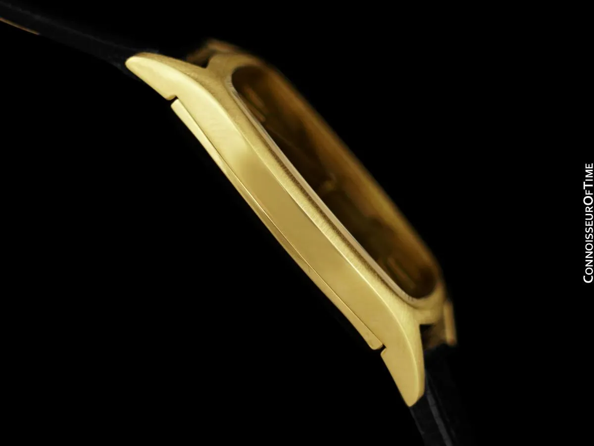1975 Rolex Cellini Vintage Mens Handwound TV Shaped Dress Watch, Ref. 3805 - 18K Gold