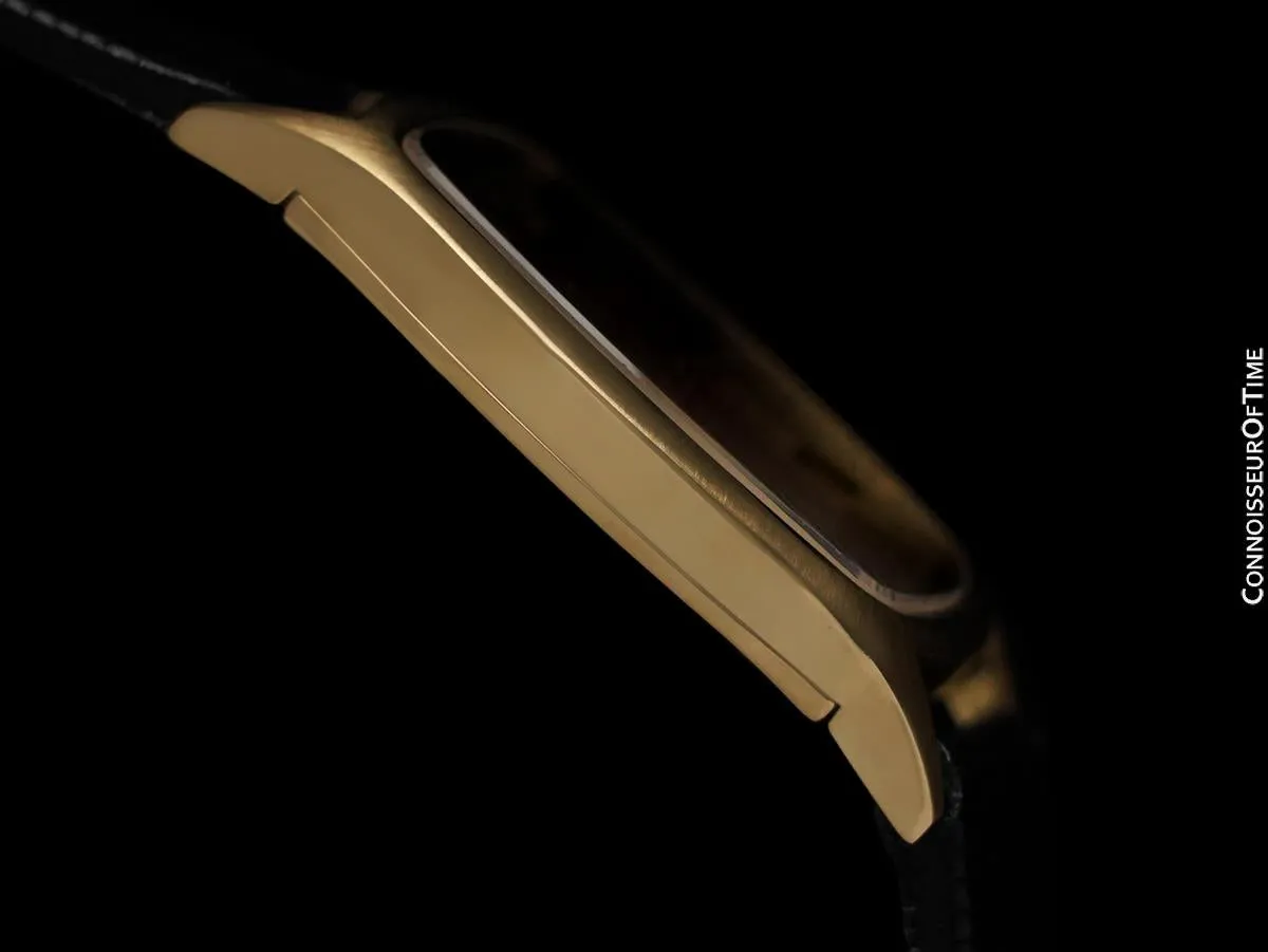 1975 Rolex Cellini Vintage Mens Handwound TV Shaped Ref. 3805 18K Gold Dress Watch - Box & Tags