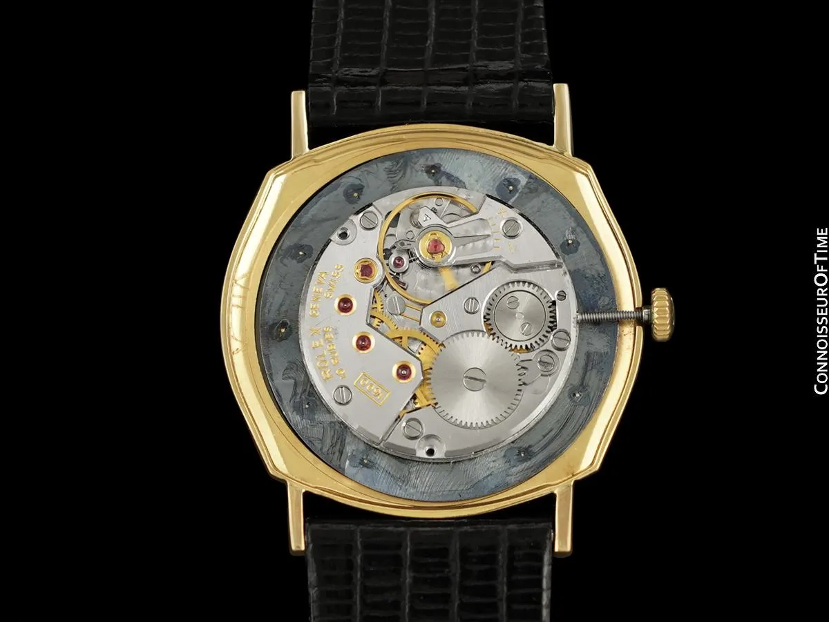 1976 Rolex Cellini Vintage Mens Handwound Dress Watch, Ref. 3804 - 18K Gold