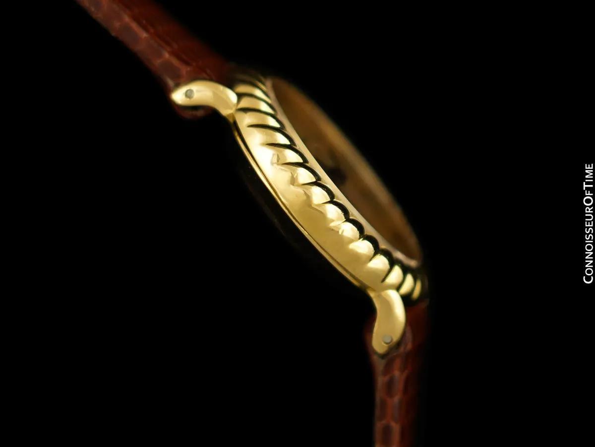 1978 Cartier Vintage Classic Ladies Handwound Watch - 18K Gold