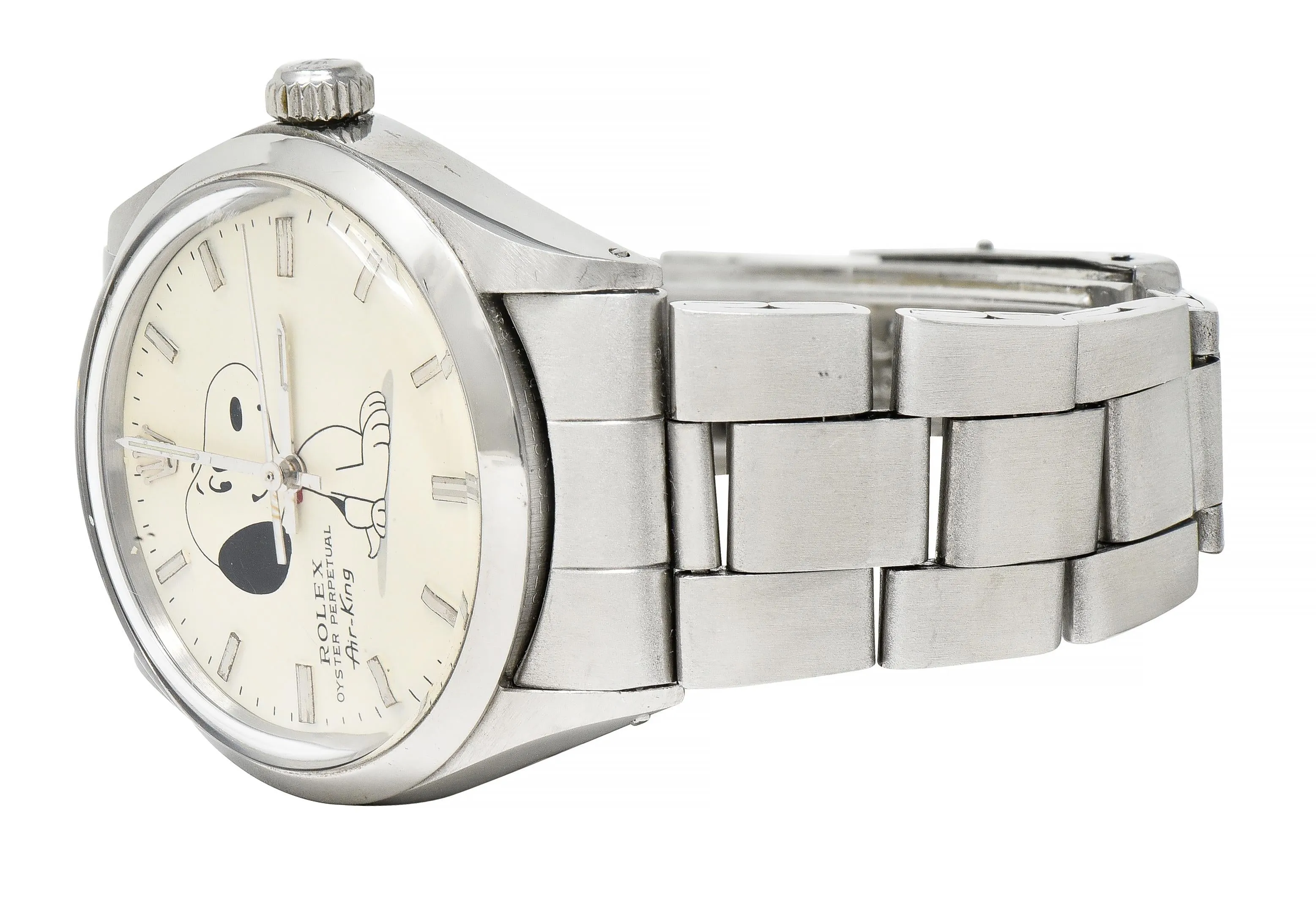 1984 Rolex 34 MM Stainless Steel Oyster Perpetual Air King Men's Unisex Snoopy Watch