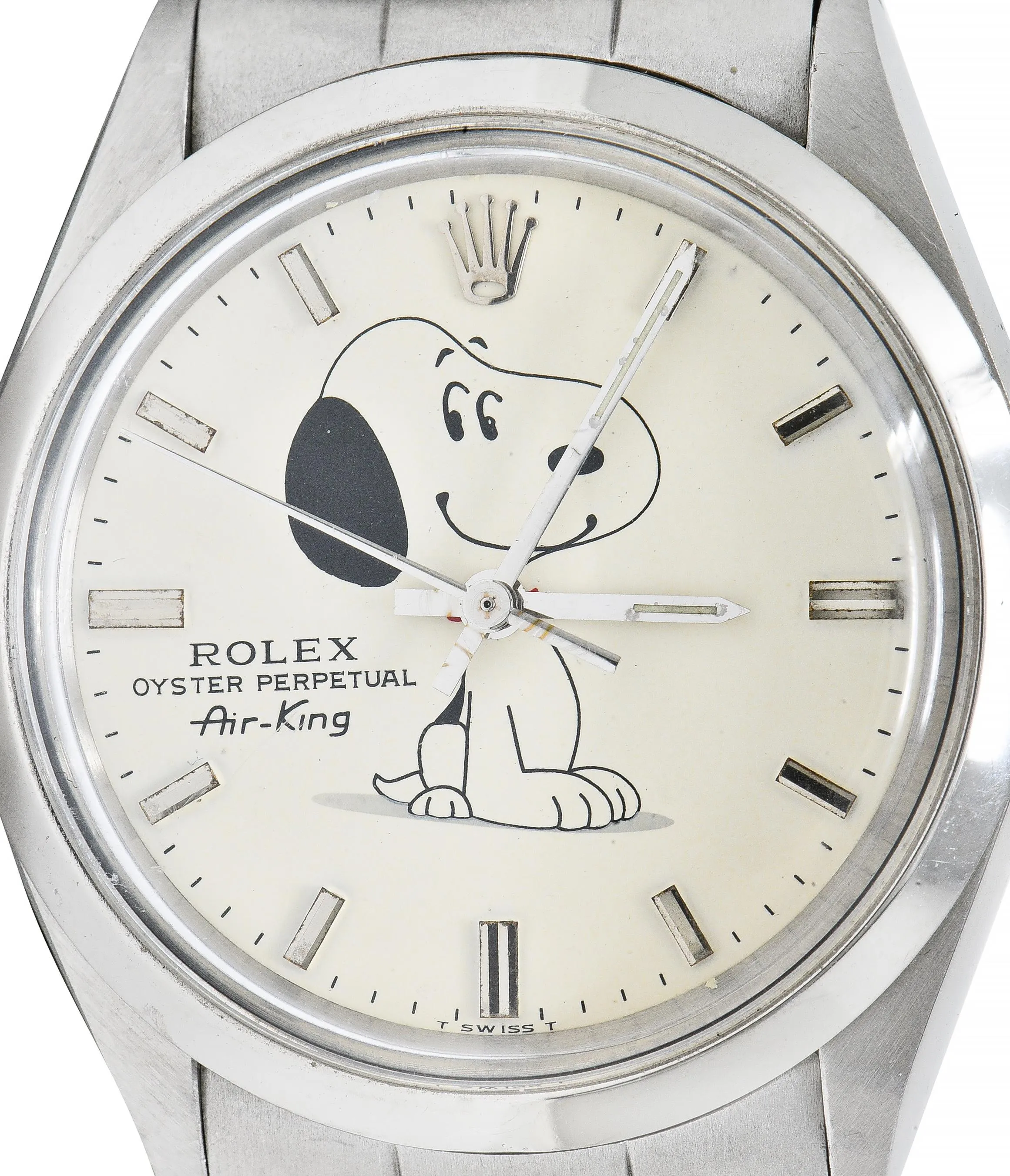 1984 Rolex 34 MM Stainless Steel Oyster Perpetual Air King Men's Unisex Snoopy Watch