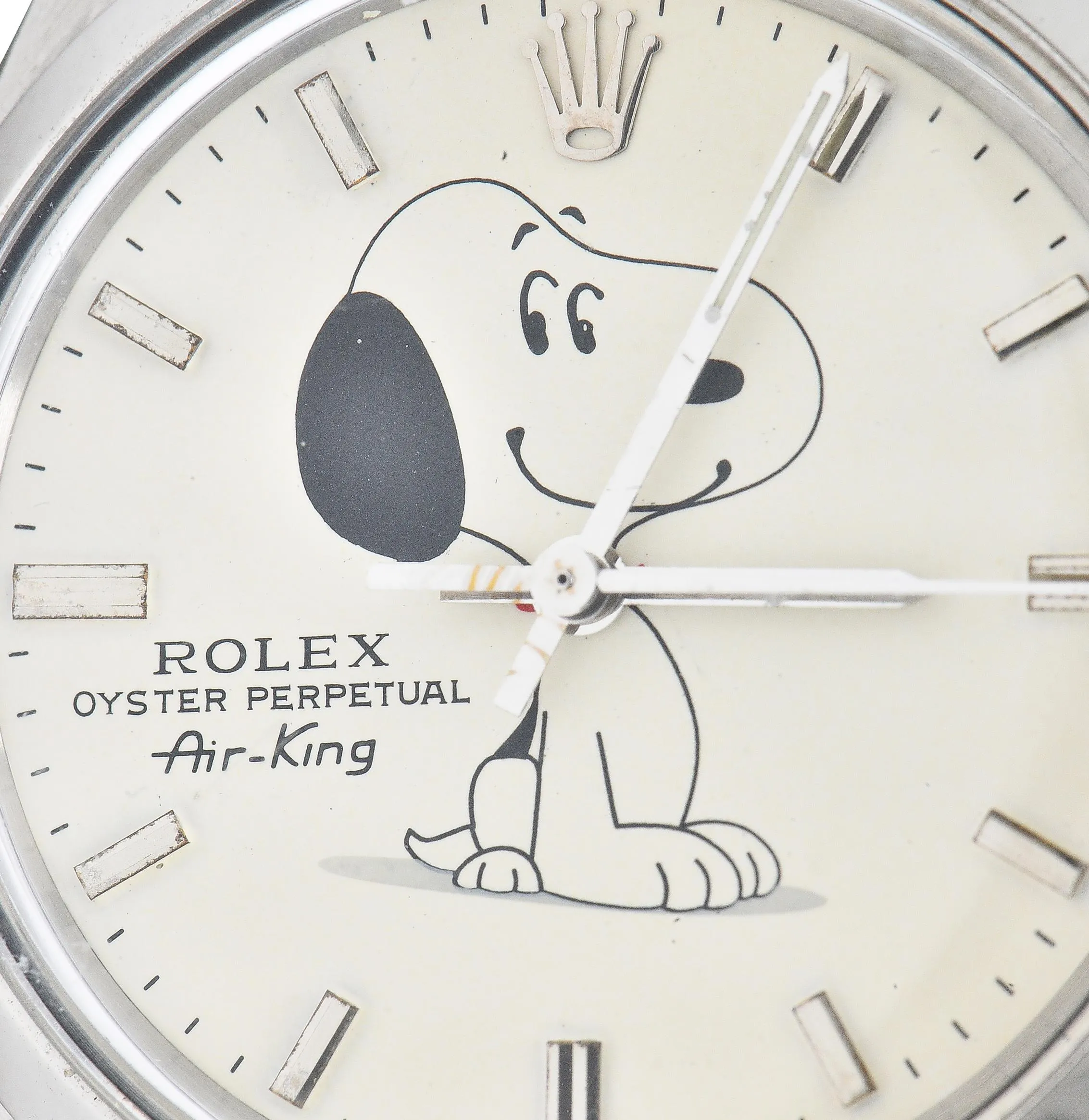 1984 Rolex 34 MM Stainless Steel Oyster Perpetual Air King Men's Unisex Snoopy Watch