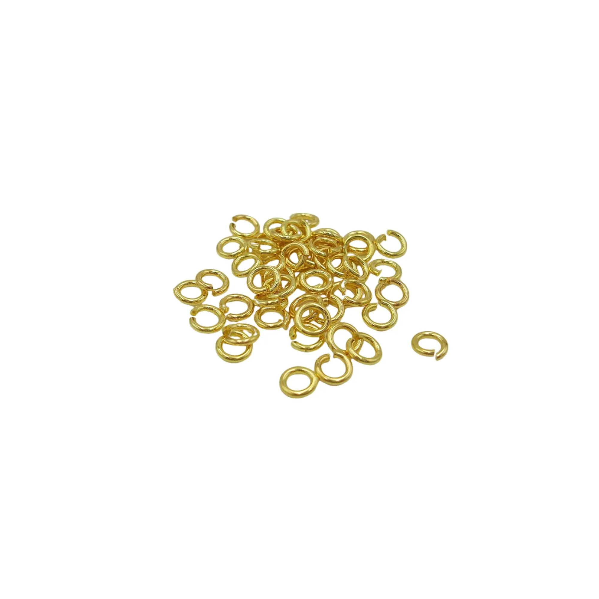 200Pcs Jump Rings Gold Plated over Brass