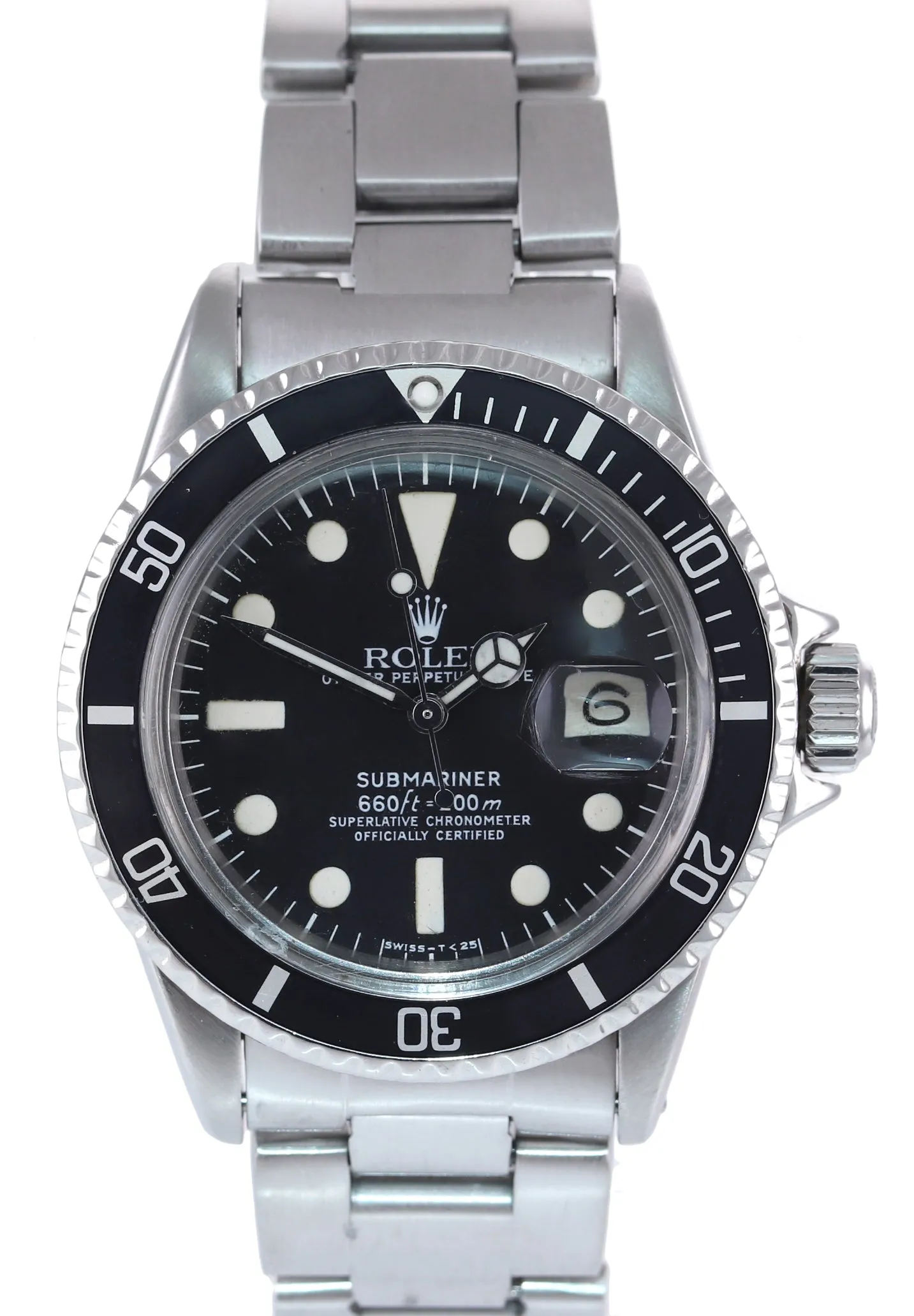 2013 RSC Service Rolex 1680 Submariner Steel 40mm Matte Black Dial Watch Box
